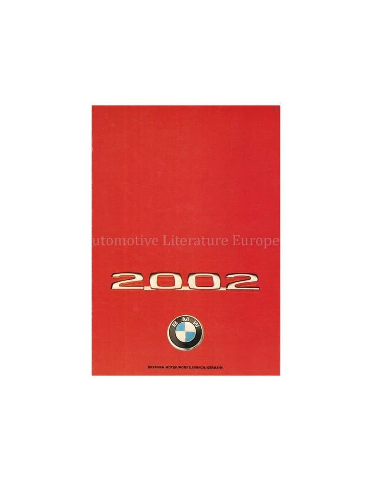 1974 BMW 2002 BROCHURE ENGELS (USA), Boeken, Auto's | Folders en Tijdschriften