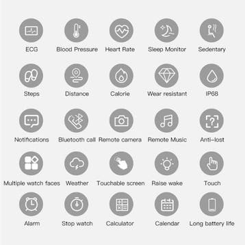 Sports Smartwatch Fitness Sport Activity Tracker Smartphone, Verzenden, Nieuw, Lemfo