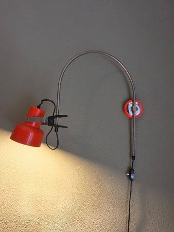 Lamp - Metaal, Staal, Chroom - Retro Vintage booglamp