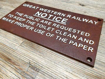 Plaque - Railway sign - Gietijzer