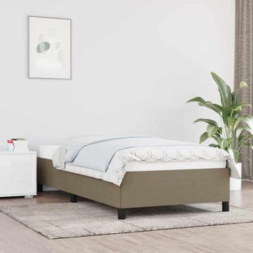 vidaXL Bedframe zonder matras 90x190 cm stof taupe, Verzenden