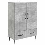 vidaXL Dressoir met lade Betongrijs 66 x 34,5 x 95 cm, Verzenden, Nieuw
