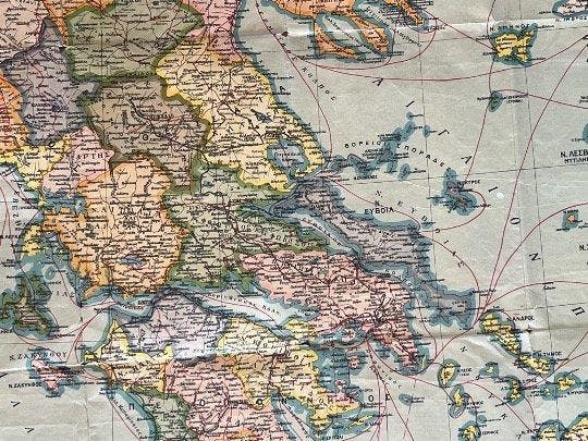 Document - Greece – Political Map: The New Greece -, Livres, Atlas & Cartes géographiques