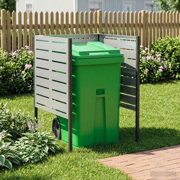 vidaXL Vuilnisbak Scherm 85 x 85 x 113 cm Gegalvaniseerd, Tuin en Terras, Verzenden, Nieuw