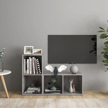 vidaXL Tv-meubelen 2 st 72x35x36,5 cm bewerkt hout, Huis en Inrichting, Kasten |Televisiemeubels, Verzenden, Nieuw