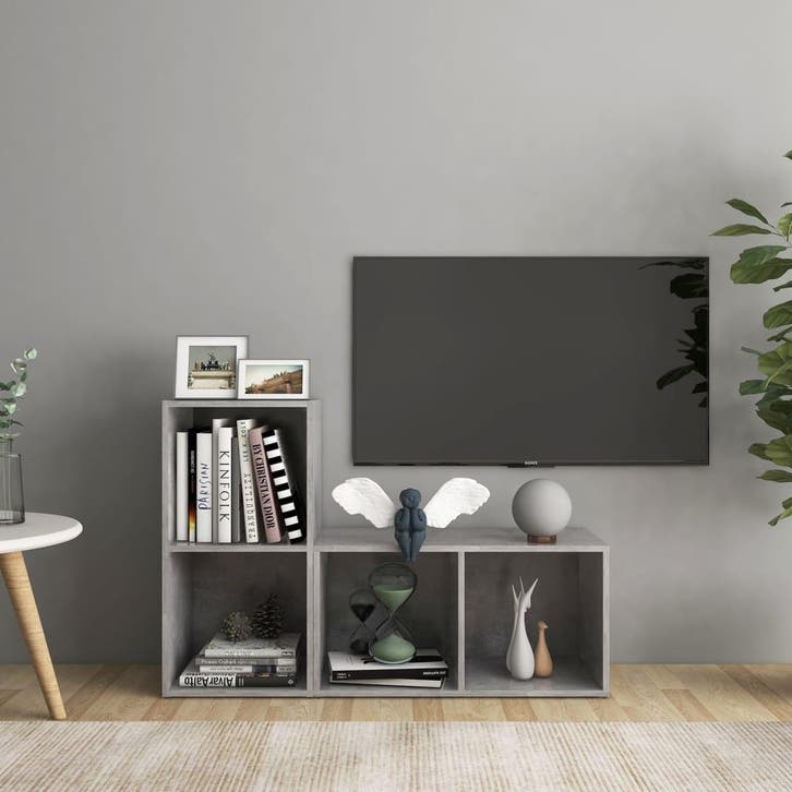 vidaXL Tv-meubelen 2 st 72x35x36,5 cm bewerkt hout, Maison & Meubles, Armoires | Mobilier de télévision, Envoi