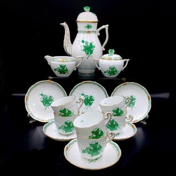 Herend - Exquisite Coffee/Tea Service for 6 Persons -, Antiek en Kunst