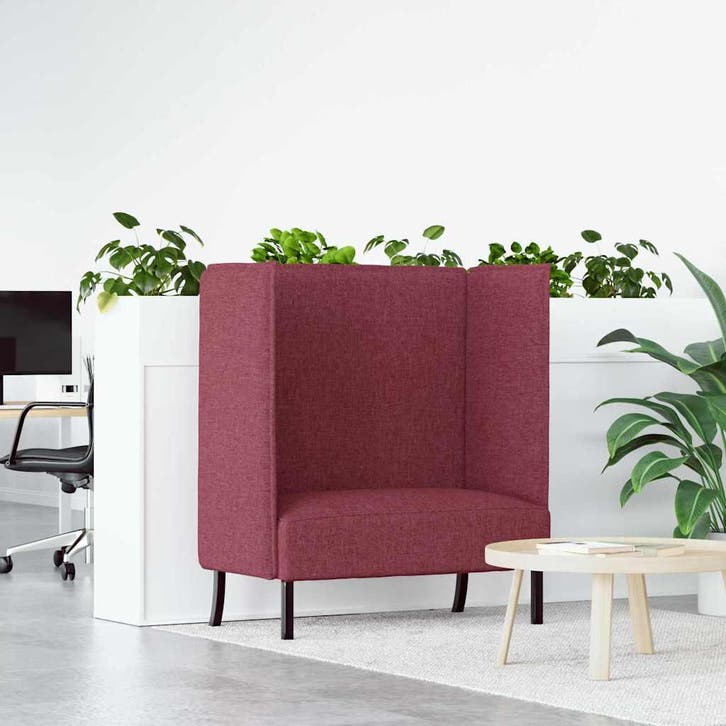 vidaXL Hoog rugbank / zetel 101cm Wijnrood Stof, Huis en Inrichting, Zetels | Zetels, Nieuw, Verzenden