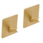 Differnz haak zelfklevend vierkant schuin rvs goud 2 stuks, Nieuw, Overige materialen