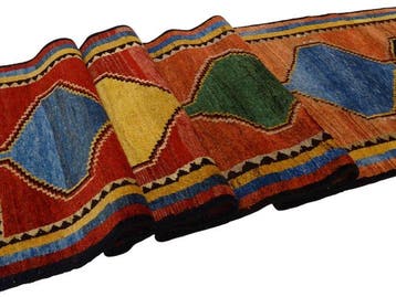 Gabbeh - Gereinigd - Loper - 385 cm - 100 cm, Nieuw