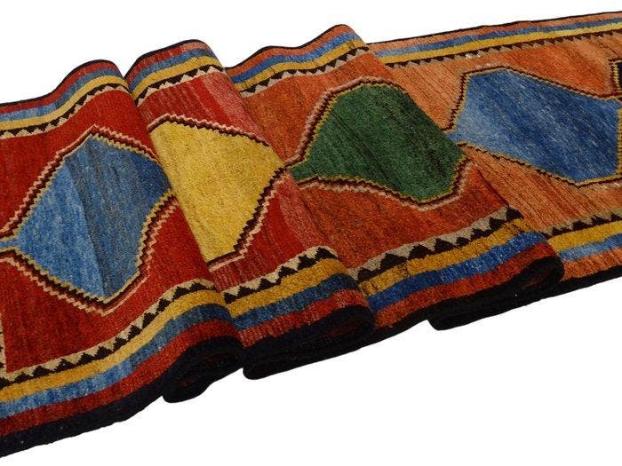 Gabbeh - Gereinigd - Loper - 385 cm - 100 cm, Maison & Meubles, Ameublement | Tapis & Moquettes