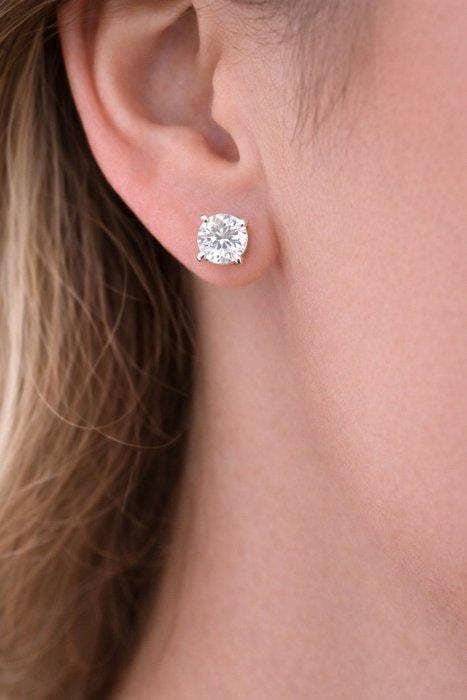 Zonder minimumprijs - Oorbellen - 18 karaat Witgoud -, Bijoux, Sacs & Beauté, Boucles d'oreilles