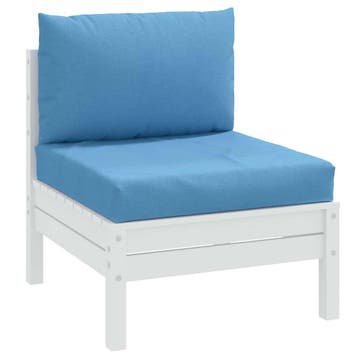 vidaXL Palletkussens 2 st stof gemêleerd blauw, Verzenden, Nieuw
