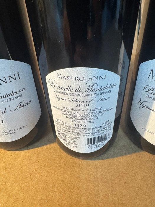 2019 Mastrojanni, Vigna Schiena dAsino - Brunello di, Verzamelen, Wijnen