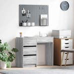 vidaXL Bureau met lade Grijs Sonoma 90 x 37.5 x 75 cm, Huis en Inrichting, Verzenden, Nieuw