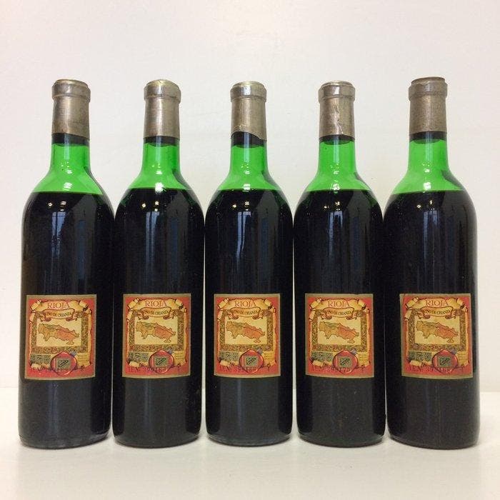 1966 C.V.N.E. Imperial - Rioja Gran Reserva - 5 Flessen, Verzamelen, Wijnen