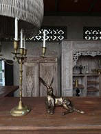 Beeld, No Reserve Price - Bronze Resting Hare - 22 cm -
