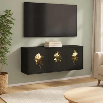 vidaXL Wand gemonteerd TV Kast BREMEN 102 x 33 x 40 cm Zwart, Verzenden