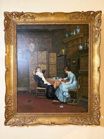 Constant Cap (1842-1915) - La Lecture de la Lettre à lHeure