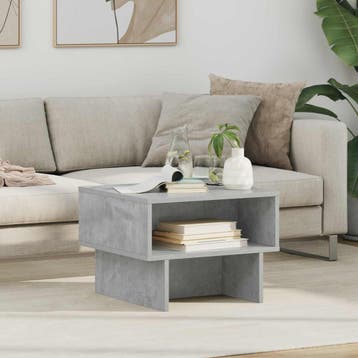 vidaXL Salontafel Beton Grijs 48 x 46 x 35 cm Bewerkt hout, Verzenden, Nieuw