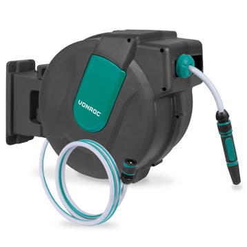 Automatische slanghaspel – Incl. 35m tuinslang, spuitstuk en, Verzenden, Nieuw