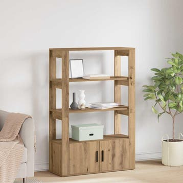 vidaXL Dressoir artisanaal eikenkleurig 30 x 80 x 119,5 cm, Verzenden