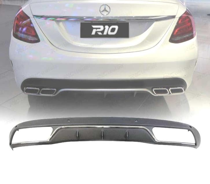 Diffuseur Pour Mercedes Classe C W205 15-21 Look C63 Moulure, Auto-onderdelen, Carrosserie, Verzenden