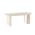 Eettafel Organisch Maya Microcement Paneelpoot 210 cm Beige, Verzenden, Nieuw, Industriële meubels, Overige vormen