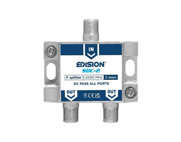 Edision signaal splitter 2-voudig 5-2400 Mhz, Computers en Software, Netwerk switches, Nieuw, Ophalen of Verzenden