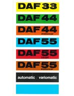 1969 DAF PROGRAMMA  VARIOMATIC BROCHURE NEDERLANDS, Ophalen of Verzenden