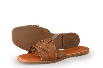 Laurent David Slippers in maat 39 Bruin, Vêtements | Femmes, Verzenden, Slippers