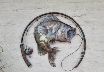 Wanddecoratie - Europa - Fish on hook - Big Bass