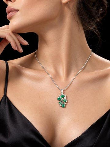 Zonder minimumprijs - Halsketting Groene Onyx hangerketting