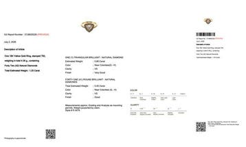 Ring - 18 karaat Geel goud - 1.25ct. tw. Diamant, Nieuw