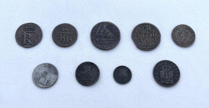 . Duitsland Collection of coins and banknotes 1731/1919, Postzegels en Munten, Munten | Europa | Niet-Euromunten