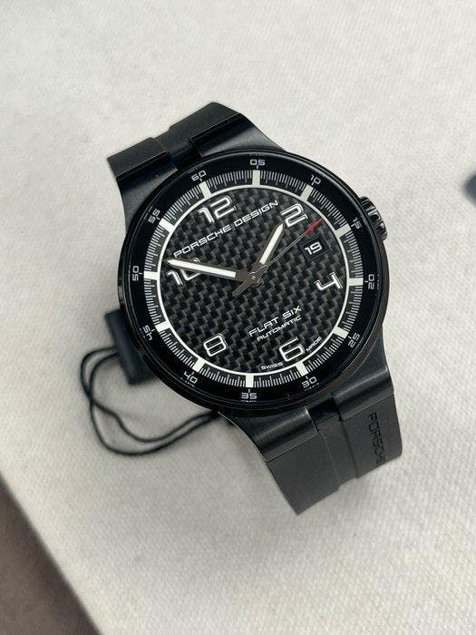 Porsche Design - Flat Six Automatic Date - P.635143041254 -, Handtassen en Accessoires, Horloges | Heren