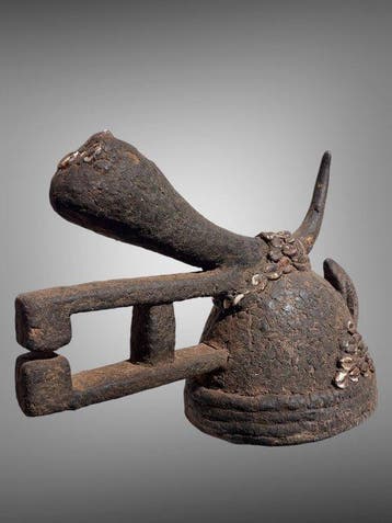 Cimier met hoorns - Minianka - Mali