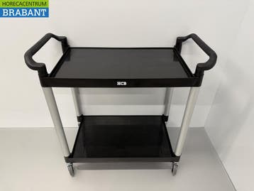 HCB Chariot de service en plastique 2 étages 102 cm Horeca, Verzenden