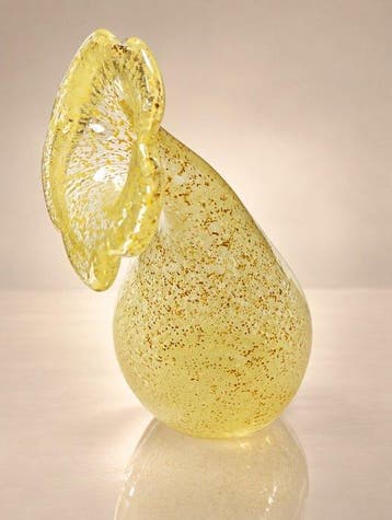 Vaas (2) - Glas, kunstglas - Set van twee kunstglas vazen