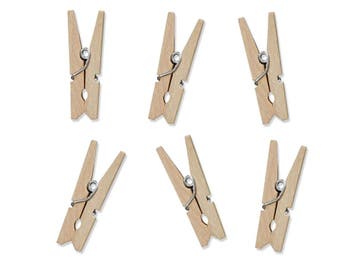 Mini Knijpers Hout 3,5cm 10st, Verzenden, Nieuw