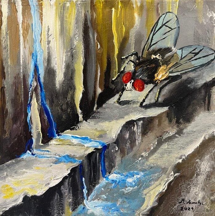 Marcin Armatys - Crimson-Gazed Wanderer, Antiek en Kunst, Kunst | Schilderijen | Klassiek
