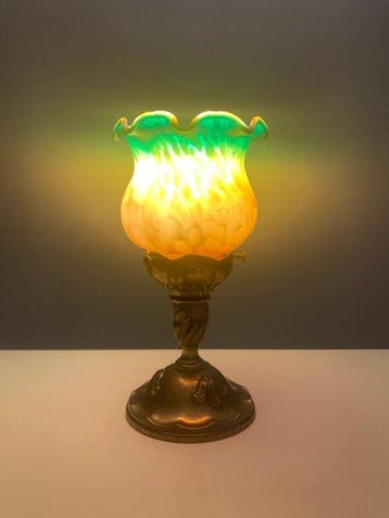 Nachtkastje - Brons, Glas - Art Nouveau - Frankrijk, Antiquités & Art