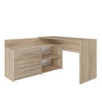 Hoekbureau licht eiken met ladekast (Kantoor), Huis en Inrichting, Verzenden, Nieuw