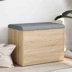 vidaXL Opbergbank Sonoma Eiken 62x42x45 cm Bewerkt Hout, Verzenden, Nieuw