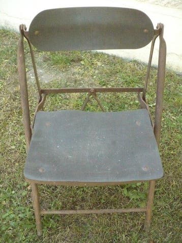 Frank et Harry NELSON - Chaise - Acier - modèle 1.C-plaque