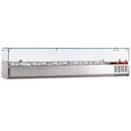 Gekoelde opzetstructuur 10x GN 1/4 - 150 mm, met glasopbouw, Verzenden, Nieuw in verpakking, Koelen en Vriezen