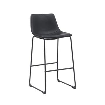 Barkruk Risto | Zwart | Kunstleder | Hoog LABEL51, Zakelijke goederen, Verzenden, Nieuw in verpakking