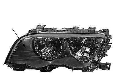 BMW E46 98-02 Sedan/Break Zwart Koplamp Links (Koplampen), Auto-onderdelen, Verlichting, Nieuw, BMW, Verzenden