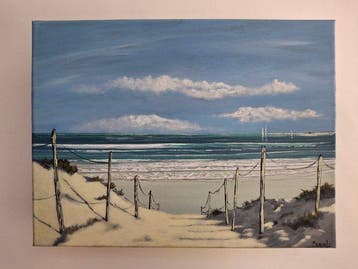 Cyril Beaufils (XX) - Entrée de plage