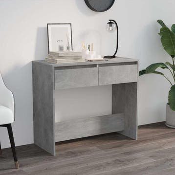 vidaXL Wandtafel 89x41x76,5 cm bewerkt hout betongrijs, Verzenden, Nieuw